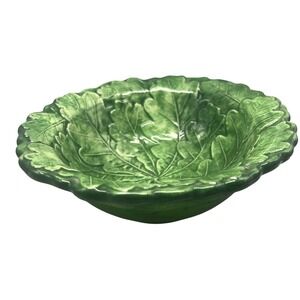 Foglia soup/cereal‎ Bowl by VIETRI Italy 7" discontinued Leaf pattern 7026/18